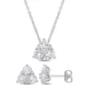 Hot Sale 😍 Lab Created 2-Piece Set of Created White Sapphire Earrings and Pendant with Chain in Sterling Silver by Belk & Co. 🎁