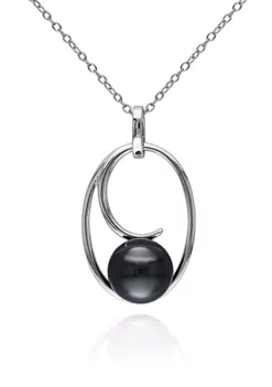 Budget 🤩 Sterling Silver Black Tahitian Pearl Pendant by Belk & Co. 🧨