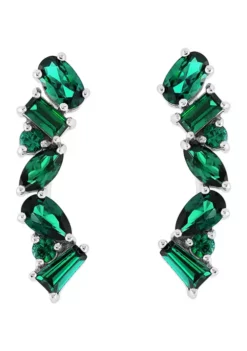 Coupon 🎁 Lab Created Emerald Earrings in Sterling Silver by Belk & Co. ✨