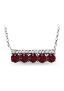 Best reviews of ❤️ 1.61 ct. t.w. Garnet and White Topaz Bar Necklace, Sterling Silver by Belk & Co. ⭐ -DealsBelk & Co. Store Belk 11830