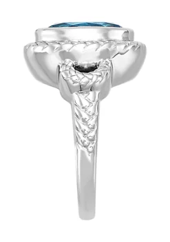 Hot Sale 🥰 Blue Topaz Ring in Sterling Silver by Belk & Co. ⌛ -DealsBelk & Co. Store Belk 11855