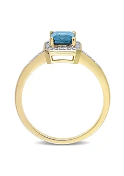 Best Sale 🛒 London Blue Topaz and Diamond Accent Halo Ring in 14k Yellow Gold by Belk & Co. 🎁 8 Best Sale 🛒 London Blue Topaz and Diamond Accent Halo Ring in 14k Yellow Gold by Belk & Co. 🎁 -DealsBelk & Co. Store Belk 11867