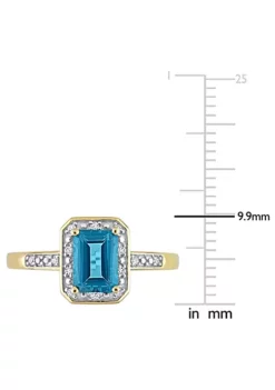 Best Sale 🛒 London Blue Topaz and Diamond Accent Halo Ring in 14k Yellow Gold by Belk & Co. 🎁 9 Best Sale 🛒 London Blue Topaz and Diamond Accent Halo Ring in 14k Yellow Gold by Belk & Co. 🎁 -DealsBelk & Co. Store Belk 11868