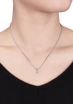 Buy 🔥 1/10 ct. t.w. Diamond Solitaire Pendant with Chain in 14k White Gold by Belk & Co. 🎁 -DealsBelk & Co. Store Belk 11888