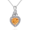 Budget 👍 Sterling Silver Citrine and Diamond Pendant by Belk & Co. 👏