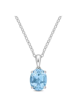 New ✨ 2.5 ct. t.g.w. Sky Blue Topaz Solitaire Pendant with Chain in Sterling Silver by Belk & Co. ❤️
