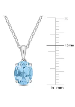 New ✨ 2.5 ct. t.g.w. Sky Blue Topaz Solitaire Pendant with Chain in Sterling Silver by Belk & Co. ❤️ -DealsBelk & Co. Store Belk 11946
