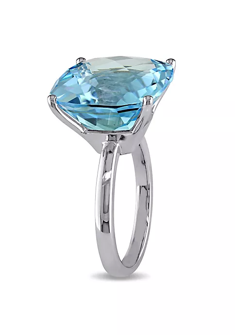 Brand new โ 18.45 ct. t.g.w. Sky Blue Topaz Cocktail Ring in 14K White Gold by Belk & Co. ๐ 3 Brand new โ 18.45 ct. t.g.w. Sky Blue Topaz Cocktail Ring in 14K White Gold by Belk & Co. ๐ - Image 3