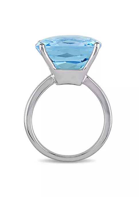 Brand new โ 18.45 ct. t.g.w. Sky Blue Topaz Cocktail Ring in 14K White Gold by Belk & Co. ๐ 4 Brand new โ 18.45 ct. t.g.w. Sky Blue Topaz Cocktail Ring in 14K White Gold by Belk & Co. ๐ - Image 4