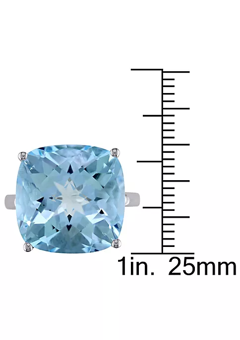 Brand new โ 18.45 ct. t.g.w. Sky Blue Topaz Cocktail Ring in 14K White Gold by Belk & Co. ๐ 5 Brand new โ 18.45 ct. t.g.w. Sky Blue Topaz Cocktail Ring in 14K White Gold by Belk & Co. ๐ - Image 5