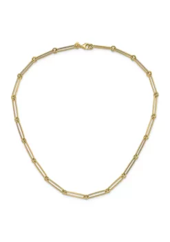 New 🛒 14K Yellow Gold Polished Hollow Paperclip Link Necklace by Belk & Co. 👍 -DealsBelk & Co. Store Belk 11989