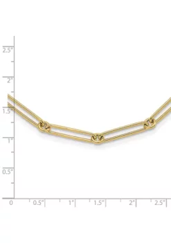 New 🛒 14K Yellow Gold Polished Hollow Paperclip Link Necklace by Belk & Co. 👍 -DealsBelk & Co. Store Belk 11990