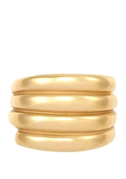 Outlet ❤️ 4 Row Band Ring in 10k Yellow Gold by Belk & Co. 🎉