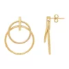 Brand new 🔔 Graduated Dual Circle Drop Earrings in 14K Yellow Gold by Belk & Co. ✔️