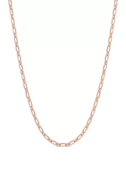Cheapest 😀 18k Rose Gold Plated Sterling Silver 2mm Figaro Chain Necklace by Belk & Co. 👍 -DealsBelk & Co. Store Belk 12017