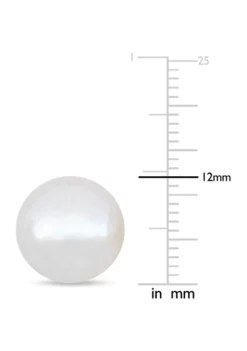 Cheap 🎁 11-12mm Cultured Freshwater Pearl Stud Earrings in 14k White Gold by Belk & Co. 😍 -DealsBelk & Co. Store Belk 12026