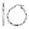 Best Pirce 🧨 Sterling Silver Stampato Hoop Earring by Belk & Co. 👏