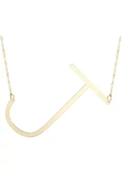 New 🤩 14 Karat Yellow Gold Initial-J Necklace by Belk & Co. 💯 -DealsBelk & Co. Store Belk 12062