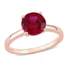 Deals 👏 2.37 ct. t.w. Created Ruby Solitaire Ring in 10k Rose Gold by Belk & Co. ✔️