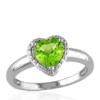 Promo 💯 Sterling Silver Peridot Heart Ring by Belk & Co. 😀