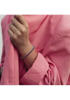 Outlet 🔔 13.5 ct. t.g.w. Created Blue Sapphire Bracelet in Sterling Silver by Belk & Co. ✔️ -DealsBelk & Co. Store Belk 12153