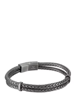 Promo 🎉 Stainless Steel 2 Row Bracelet with Magnetic Clasp and Gun IP by Belk & Co. ✨