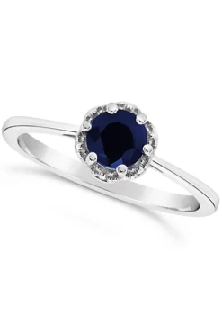 Cheapest 💯 Sterling Silver 5mm Round Sapphire Ring by Belk & Co. 🌟 -DealsBelk & Co. Store Belk 12166