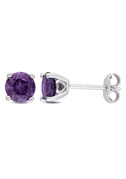 Best Sale 🛒 Lab Created 2 CT TGW Created Alexandrite Earrings in Sterling Silver by Belk & Co. ✔️