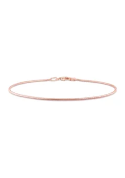 Top 10 😉 18k Rose Gold Plated Sterling Silver 1.2mm Snake Chain Bracelet by Belk & Co. ✨ -DealsBelk & Co. Store Belk 12218
