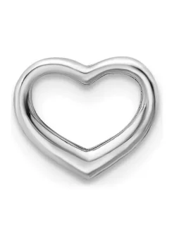 Best Sale 😉 14K White Gold Mini Floating Heart Slide by Belk & Co. ⌛