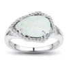 Cheapest 👏 Created Opal and White Topaz Ring in Sterling Silver by Belk & Co. 😍