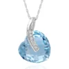 Best deal 🎉 10k White Gold Blue Topaz Heart Pendant by Belk & Co. 🧨