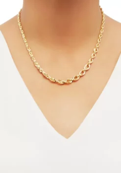 Outlet 💯 Open Oval Rope Chain in 10K Yellow Gold by Belk & Co. 🔥 -DealsBelk & Co. Store Belk 12231