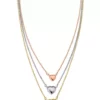 Coupon 🥰 Three Heart Necklace in 14K Tri-Tone Gold by Belk & Co. ✨
