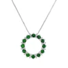 Flash Sale 👏 7/8 ct. t.w. Lab Created Emerald and Lab Created White Sapphire Pendant Necklace in Sterling Silver by Belk & Co. 🥰