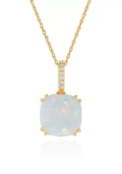 Flash Sale 🤩 Created Opal Pendant Necklace in 10K Yellow Gold by Belk & Co. 🥰