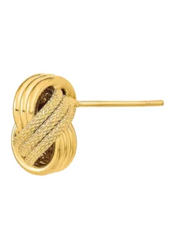 Best reviews of ✔️ 14K Yellow Gold Polished Textured Triple Love Knot Post Earrings by Belk & Co. 🌟 -DealsBelk & Co. Store Belk 12266
