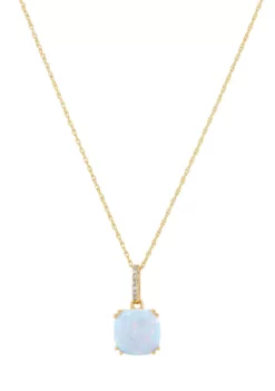 Flash Sale 🤩 Created Opal Pendant Necklace in 10K Yellow Gold by Belk & Co. 🥰 -DealsBelk & Co. Store Belk 1228