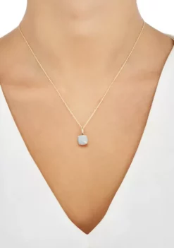 Flash Sale 🤩 Created Opal Pendant Necklace in 10K Yellow Gold by Belk & Co. 🥰 -DealsBelk & Co. Store Belk 1229