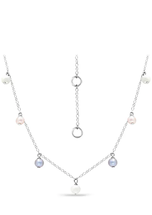 New 🌟 Fresh Water Multi Color Pearl Drop Station Necklace in Sterling Silver by Belk & Co. ⭐ 1 New 🌟 Fresh Water Multi Color Pearl Drop Station Necklace in Sterling Silver by Belk & Co. ⭐