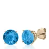 Brand new ⭐ 10k Yellow Gold London Blue Topaz Stud Earrings by Belk & Co. 🔔