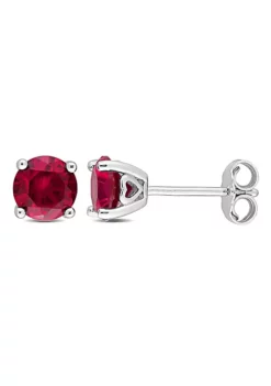 Deals ⌛ Lab Created 2 CT TGW Created Ruby Earrings in Sterling Silver by Belk & Co. 😍 -DealsBelk & Co. Store Belk 12325