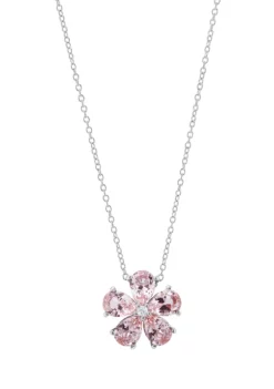Hot Sale ๐ Nano Morganite and Created White Sapphire Pendant and Earrings Set in Sterling Silver by Belk & Co. ๐คฉ