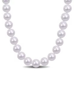 Brand new 🛒 9-10MM Freshwater Cultured Pearl 18" Strand Necklace with Sterling Silver Clasp by Belk & Co. 🛒 -DealsBelk & Co. Store Belk 12383