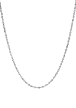 Outlet 🔔 Solid Glitter Chain in 10K White Gold by Belk & Co. 👏 -DealsBelk & Co. Store Belk 12394