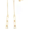 Cheapest ⭐ Solid Elongated Links Drop on Chain Earrings in 10K Yellow Gold by Belk & Co. ⌛