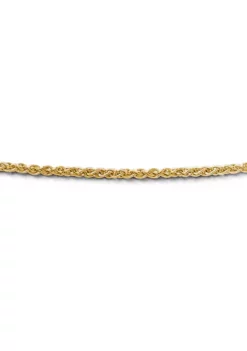 Best Sale 🌟 14K Yellow Gold 1.4 Millimeter Adjustable Wheat Chain by Belk & Co. 💯