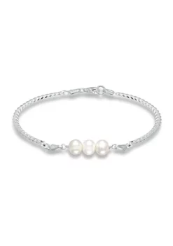 Wholesale 🎁 Fresh Water Pearl Curb Chain Necklace, Sterling Silver by Belk & Co. 😉 -DealsBelk & Co. Store Belk 12459