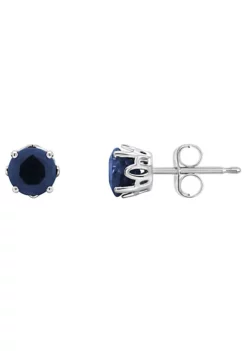 Budget ⌛ Sterling Silver 5mm Round Sapphire Stud Earrings by Belk & Co. 🛒 -DealsBelk & Co. Store Belk 12473