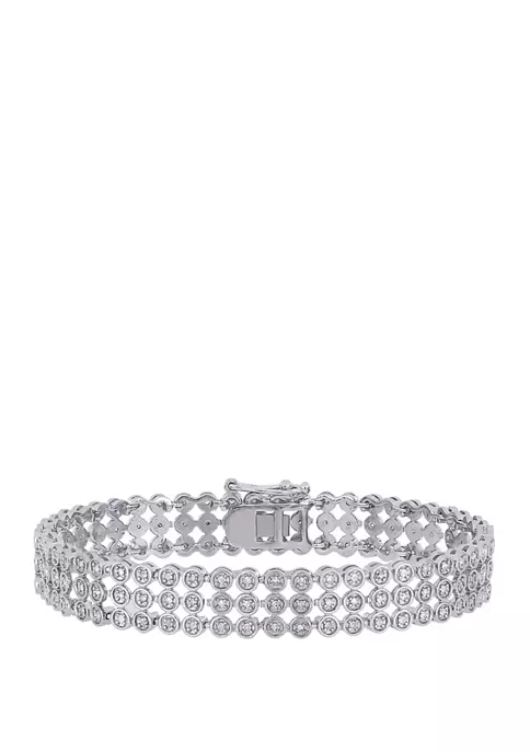 Best deal ๐ 1 ct. t.w. Diamond Triple Row Tennis Bracelet in Sterling Silver by Belk & Co. โ๏ธ 1 Best deal ๐ 1 ct. t.w. Diamond Triple Row Tennis Bracelet in Sterling Silver by Belk & Co. โ๏ธ